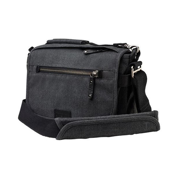 Image of Tenba Cooper 8 Camera Bag Grey Canvas / Black Leather